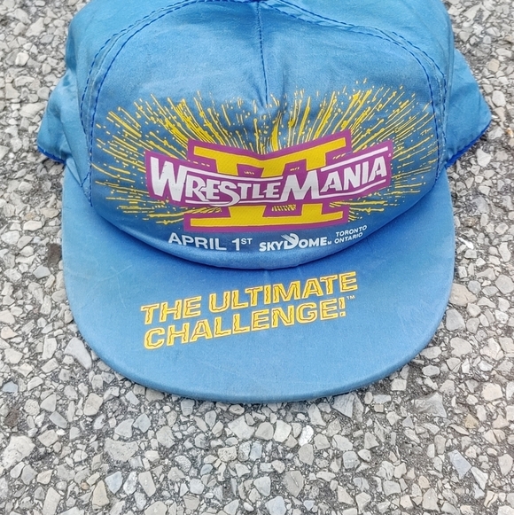 1990 WWF Wrestlemania VI Toronto,Ontario Satin Snapback Cap Hat Made in USA One - Picture 6 of 7
